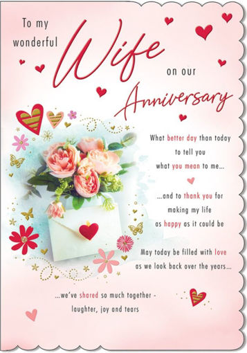 Picture of WONDERFUL WIFE ANNIVERSARY CARD